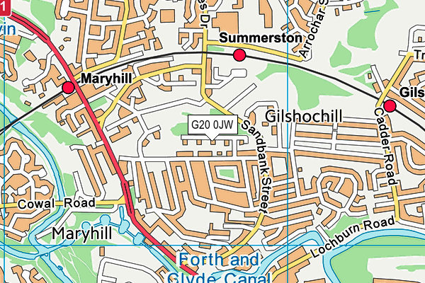 G20 0JW map - OS VectorMap District (Ordnance Survey) G20 0JW map - OS VectorMap District (Ordnance Survey)