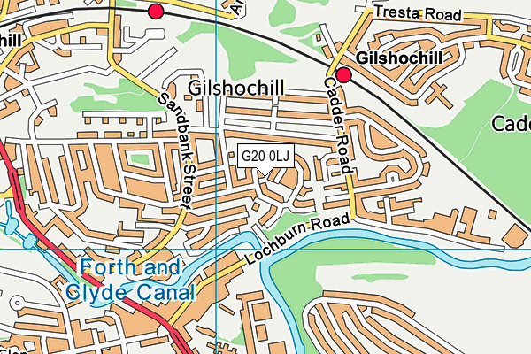G20 0LJ map - OS VectorMap District (Ordnance Survey)