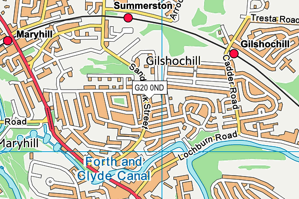 G20 0ND map - OS VectorMap District (Ordnance Survey)