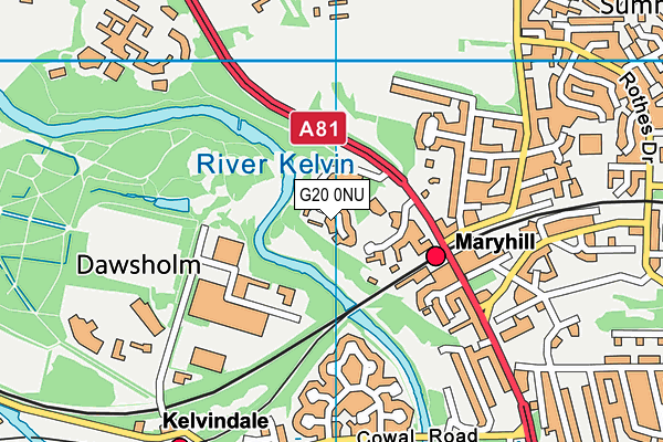 G20 0NU map - OS VectorMap District (Ordnance Survey)