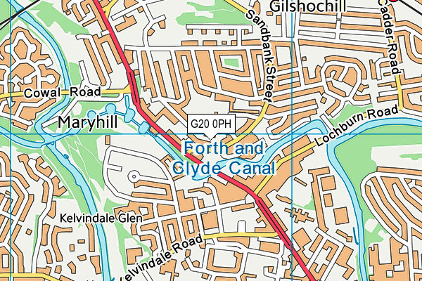 G20 0PH map - OS VectorMap District (Ordnance Survey)