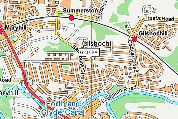 G20 0RA map - OS VectorMap District (Ordnance Survey) G20 0RA map - OS VectorMap District (Ordnance Survey)