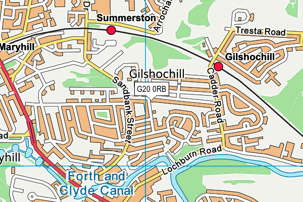 G20 0RB map - OS VectorMap District (Ordnance Survey) G20 0RB map - OS VectorMap District (Ordnance Survey)