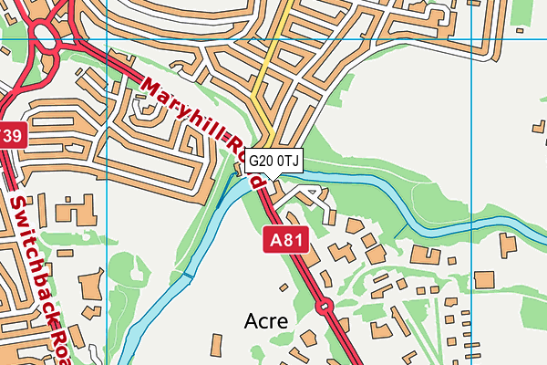 G20 0TJ map - OS VectorMap District (Ordnance Survey)