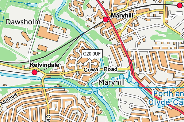 G20 0UF map - OS VectorMap District (Ordnance Survey)