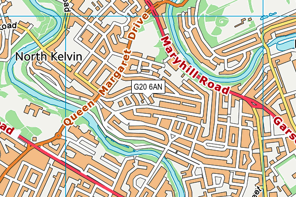 G20 6AN map - OS VectorMap District (Ordnance Survey)