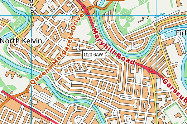 G20 6AW map - OS VectorMap District (Ordnance Survey)