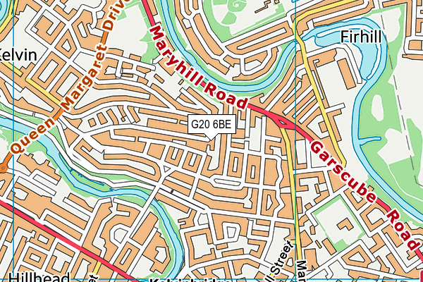 G20 6BE map - OS VectorMap District (Ordnance Survey)