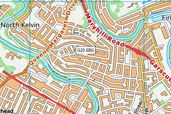 G20 6BG map - OS VectorMap District (Ordnance Survey)