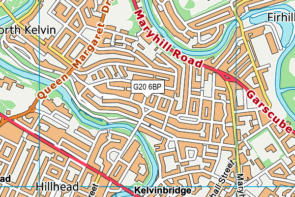 G20 6BP map - OS VectorMap District (Ordnance Survey)