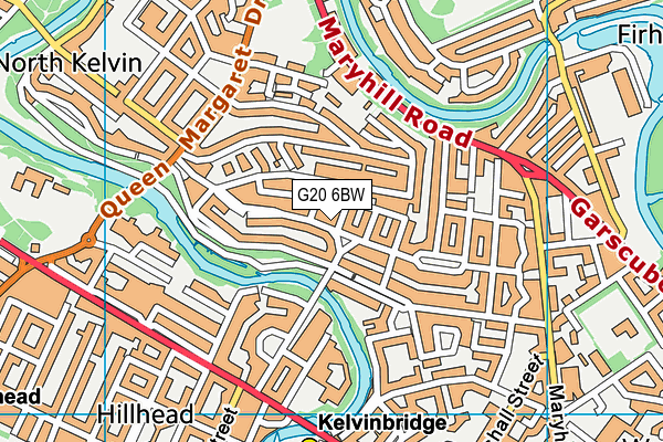 G20 6BW map - OS VectorMap District (Ordnance Survey)