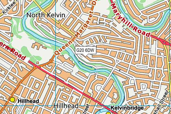 G20 6DW map - OS VectorMap District (Ordnance Survey)