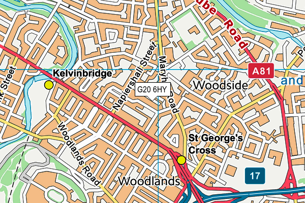 G20 6HY map - OS VectorMap District (Ordnance Survey)