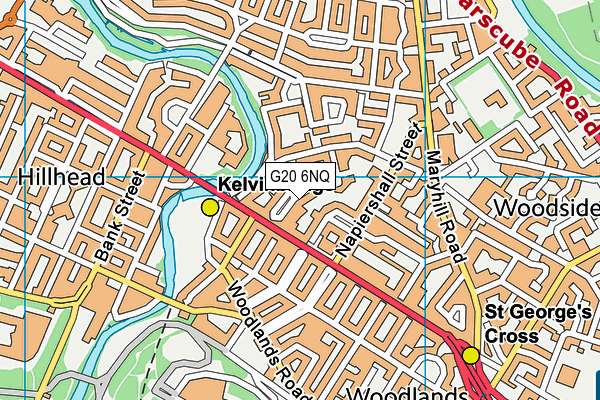 G20 6NQ map - OS VectorMap District (Ordnance Survey)
