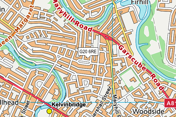 G20 6RE map - OS VectorMap District (Ordnance Survey)