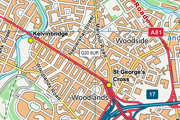 G20 6UR map - OS VectorMap District (Ordnance Survey)
