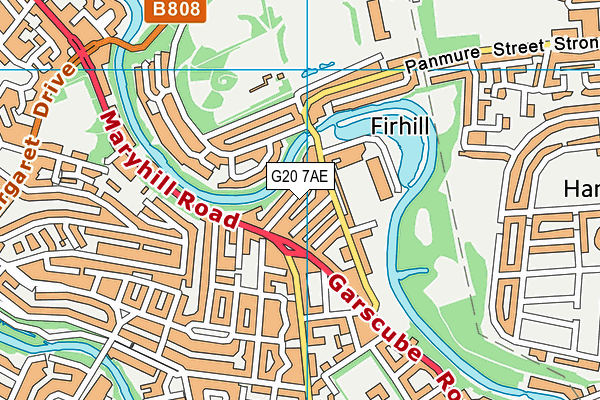 G20 7AE map - OS VectorMap District (Ordnance Survey)