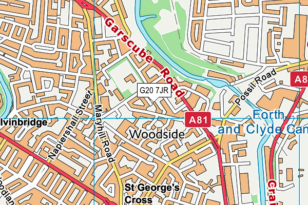 G20 7JR map - OS VectorMap District (Ordnance Survey)