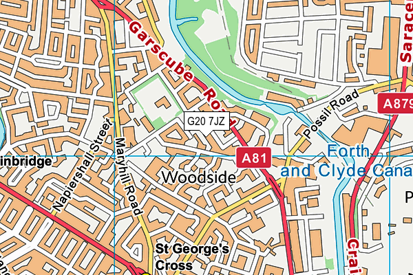 G20 7JZ map - OS VectorMap District (Ordnance Survey)