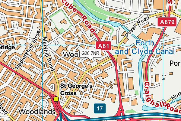 G20 7NR map - OS VectorMap District (Ordnance Survey)