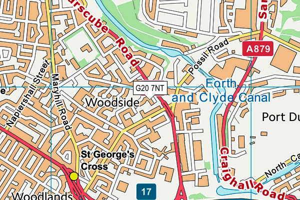 G20 7NT map - OS VectorMap District (Ordnance Survey)