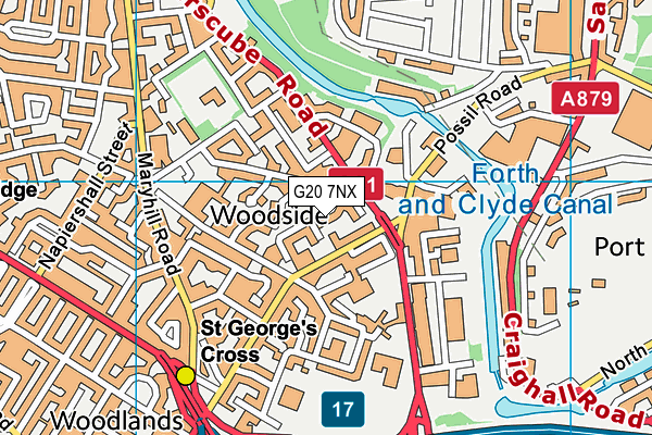 G20 7NX map - OS VectorMap District (Ordnance Survey)