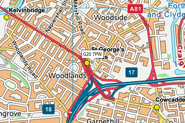 G20 7PW map - OS VectorMap District (Ordnance Survey) G20 7PW map - OS VectorMap District (Ordnance Survey)