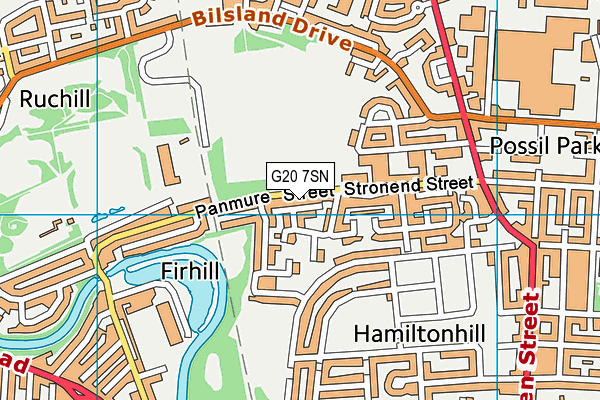 G20 7SN map - OS VectorMap District (Ordnance Survey) G20 7SN map - OS VectorMap District (Ordnance Survey)
