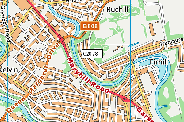 G20 7ST map - OS VectorMap District (Ordnance Survey)