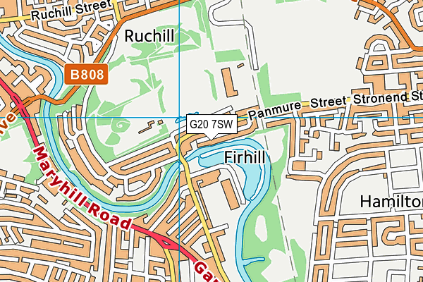 G20 7SW map - OS VectorMap District (Ordnance Survey) G20 7SW map - OS VectorMap District (Ordnance Survey)