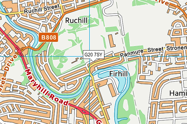G20 7SY map - OS VectorMap District (Ordnance Survey)