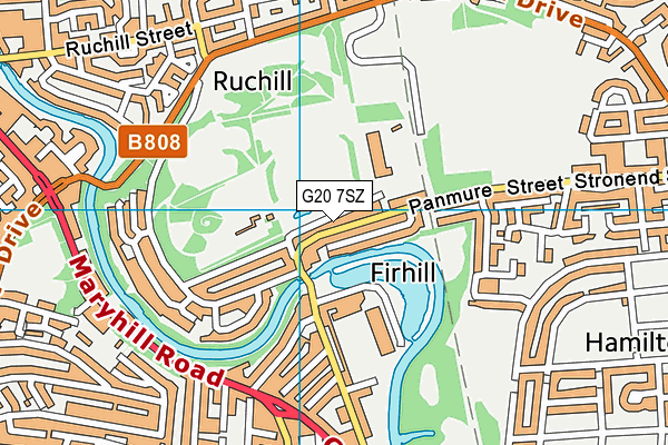 G20 7SZ map - OS VectorMap District (Ordnance Survey)