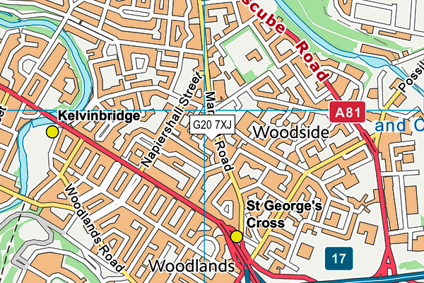 G20 7XJ map - OS VectorMap District (Ordnance Survey)