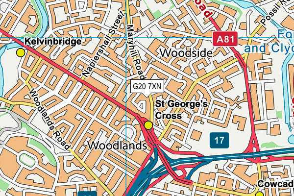 G20 7XN map - OS VectorMap District (Ordnance Survey)