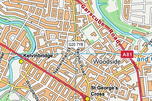 G20 7YB map - OS VectorMap District (Ordnance Survey)