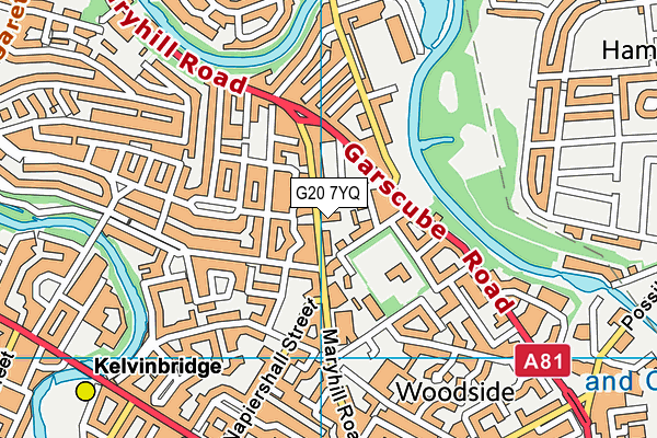 G20 7YQ map - OS VectorMap District (Ordnance Survey)
