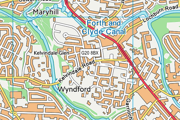 G20 8BX map - OS VectorMap District (Ordnance Survey)