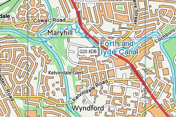 G20 8DB map - OS VectorMap District (Ordnance Survey)