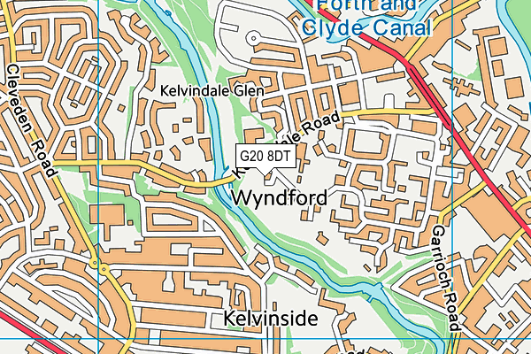 G20 8DT map - OS VectorMap District (Ordnance Survey)