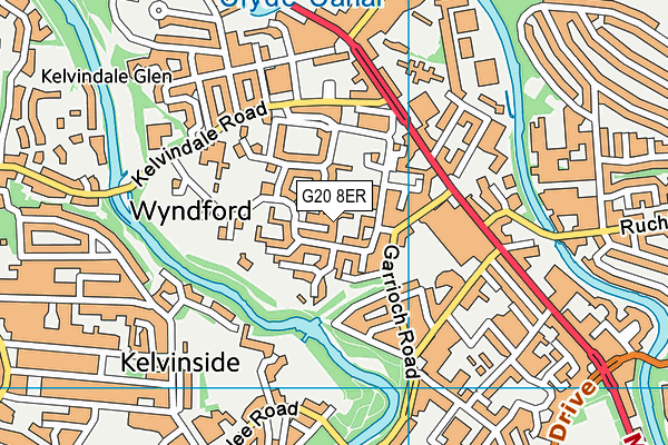 G20 8ER map - OS VectorMap District (Ordnance Survey)