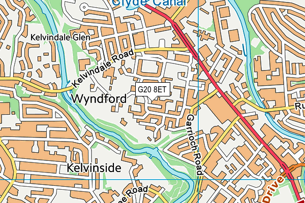 G20 8ET map - OS VectorMap District (Ordnance Survey)