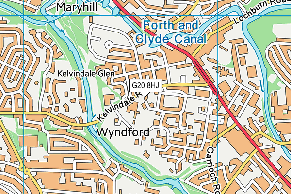 G20 8HJ map - OS VectorMap District (Ordnance Survey)