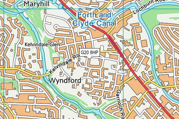 G20 8HP map - OS VectorMap District (Ordnance Survey)