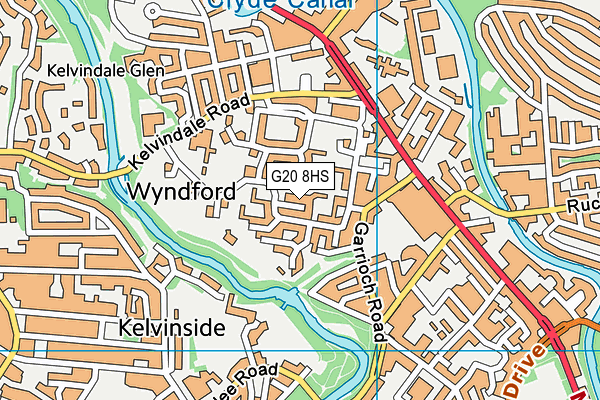 G20 8HS map - OS VectorMap District (Ordnance Survey)