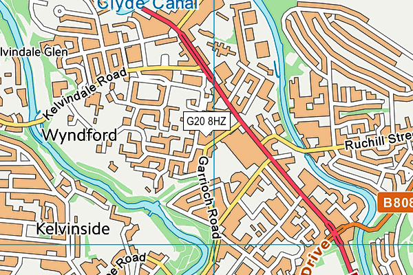 G20 8HZ map - OS VectorMap District (Ordnance Survey)