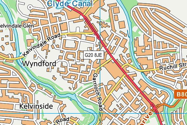 G20 8JE map - OS VectorMap District (Ordnance Survey)