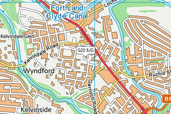 G20 8JG map - OS VectorMap District (Ordnance Survey)