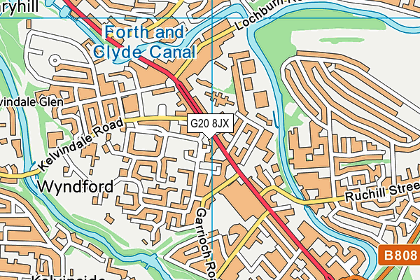 G20 8JX map - OS VectorMap District (Ordnance Survey)