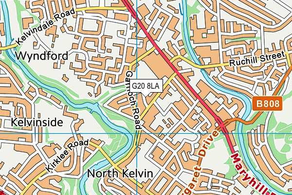 G20 8LA map - OS VectorMap District (Ordnance Survey)