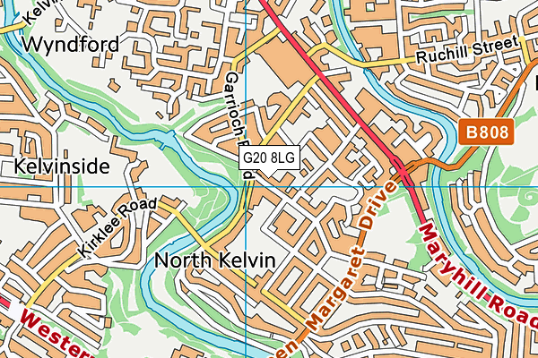 G20 8LG map - OS VectorMap District (Ordnance Survey)